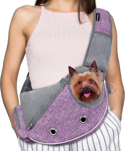 Miniatura 8 de PetAmi Transportador de Eslinga para Perros Pequeños, Bolso Transportador de Eslinga para Cachorros, Bolsas para Perros para Viajar, Bolsa