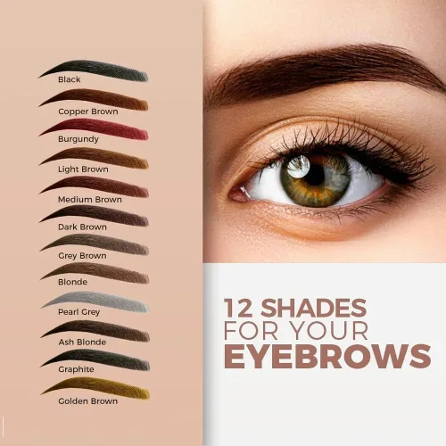 Miniatura 7 de Mina iBrow - Paquete de recambio de color para el cabello, polvo de tinte natural para teñir el cabello, a prueba de agua y manchas, sin amoníaco