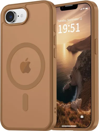 Miniatura 20 de vnnink para iPhone 12 y iPhone 12 Pro, funda de teléfono celular translúcida con protección contra caídas de grado militar, mate magnética