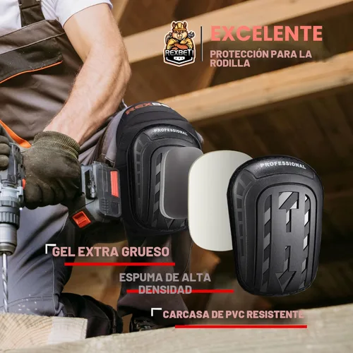 Miniatura 2 de REXBETI Rodilleras para el trabajo, rodilleras de construcción para hombres, resistentes y cómodas almohadillas de gel de espuma antideslizante