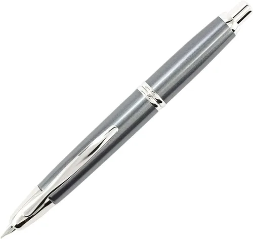 Miniatura 44 de PILOT Vanishing Point Collection - Pluma estilográfica retráctil, color azul carbonesco con detalles de rodio, tinta azul, punta fina (60149)