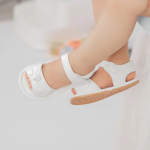 Miniatura 158 de Meckior Sandalias de verano con punta abierta y suave de piel sintética para bebés y niñas pequeñas