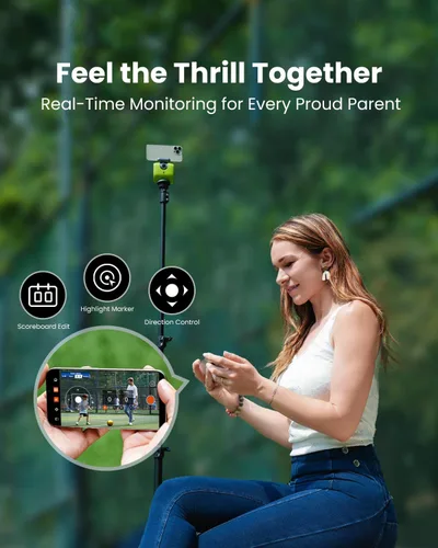 Miniatura 6 de XbotGo Cámara de acción deportiva AI Chameleon con seguimiento automático - Cámara de 4K 60FPS para fútbol y seguimiento de baloncesto para deportes