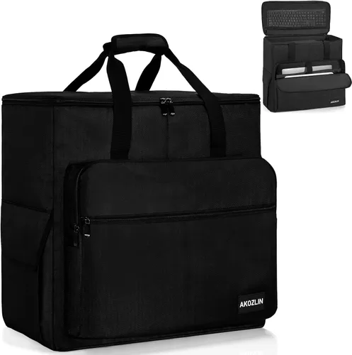 AKOZLIN Estuche de Chasis de Torre de Computadora de Juegos de Escritorio PC Estuche de Transporte Bolsa de Almacenamiento de Viaje para Teclado