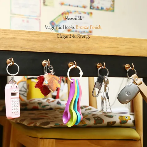 Miniatura 7 de Neosmuk Ganchos magnéticos, imanes de tierra resistentes de 30 libras con gancho para refrigerador, gancho de crucero extra fuerte para colgar