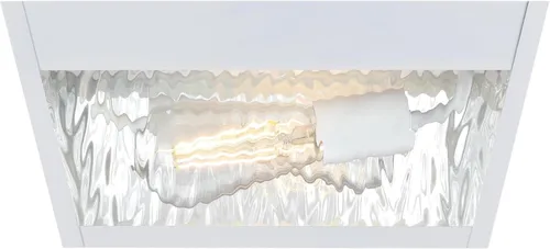 Miniatura 7 de Westinghouse Peterson - Lámpara de techo de montaje en superficie para exteriores, de 12 pulgadas, acabado blanco mate con vidrio de agua