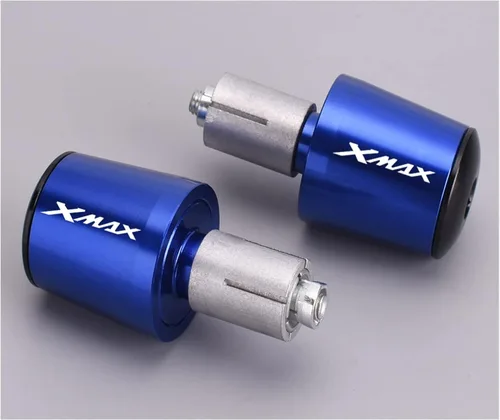 Miniatura 4 de Para Yamaha Xmax 300 Xmax 400 Xmax 250 Xmax 125 All Year Xmax CNC Motocicleta 7/8" 22MM Agarres Manillar Bar Tapones Extremos (Color: Azul)