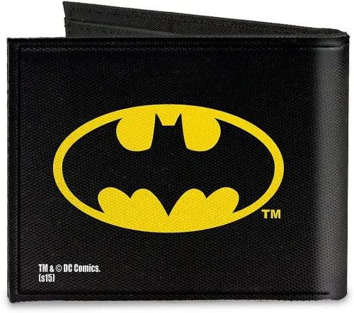 Miniatura 2 de buckle-down lona portafoliosBatman negroamarillo accesorio