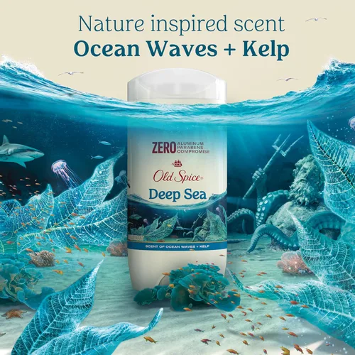 Miniatura 6 de Old Spice Desodorante para hombre Deep Sea con aroma de elementos oceánicos inspirado en la naturaleza, 3 oz