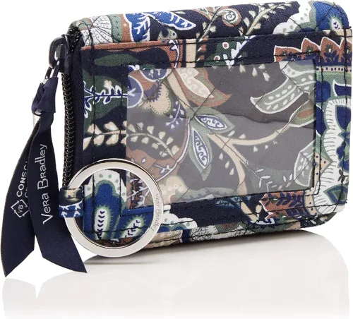 Miniatura 2 de Vera Bradley Cartera pequeña de algodón con cremallera para mujer con protección RFID
