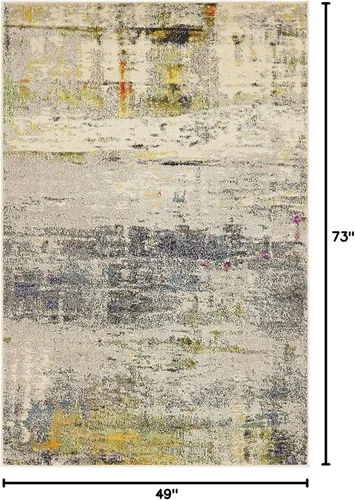 Miniatura 3 de Tapete abstracto Unique Loom, colección Estrella, moderno, multiárea, Polipropileno, Gris