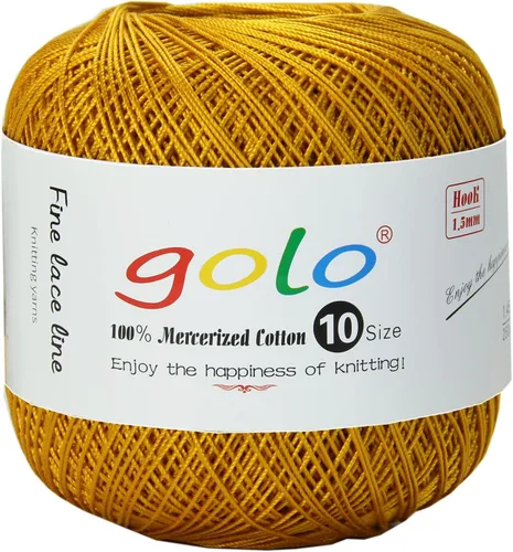 Miniatura 112 de Golo - 3 bolas de hilo de ganchillo tamaño 10, hilo de crochet para tejer a mano 102