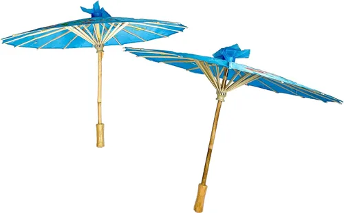 Miniatura 4 de TJ Global Pack de 2 sombrillas japonesas chinas de 33 pulgadas para bodas fotografías disfraces cosplay decoración y otros eventos 2 paraguas