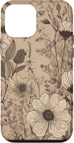 Miniatura 15 de Funda para iPhone 13 Pro Beige Tan Wildflower Floral Minimal Flower Boho