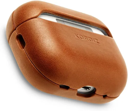 Miniatura 11 de KORDIZ Funda de cuero para AirPods Pro de 2ª generación - Funda de piel de vaca encerada con aceite genuino para Airpods Pro 2 - Pátina vintage Negro