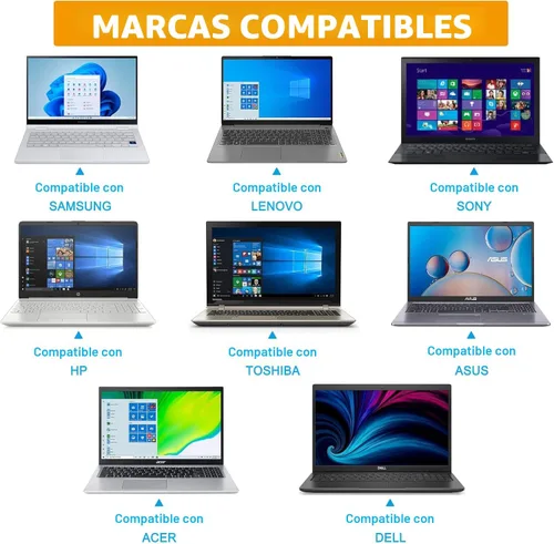 Miniatura 6 de SZGUDULO Adaptador de CA universal de 90 W, cargador para laptop compatible con Dell HP Acer Asus Lenovo IBM Sony Fujitsu Gateway Notebook Ultrabook