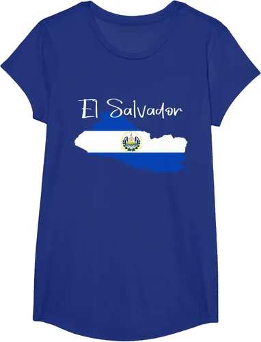 Miniatura 27 de Camiseta con la bandera de El Salvador, mapa de El Salvador, camiseta de Salvador para mujer