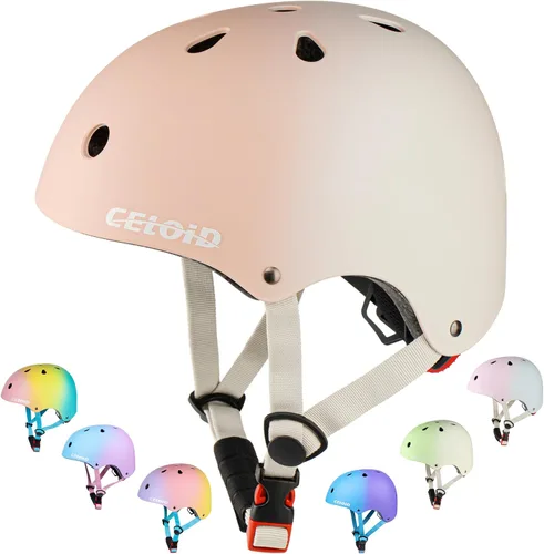 Miniatura 19 de Casco de bicicleta para niños, cascos de patineta para niños de 2 a 3 a 5 a 8 a 14 años, ajustable, multideporte, bicicleta, patinaje, fútbol