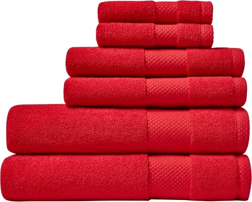 Miniatura 15 de Lacoste Heritage - Juego de toallas de algodón Supima de 6 piezas, 2 toallas de baño, 2 toallas de mano, 2 toallas pequeñas, aloe – altamente