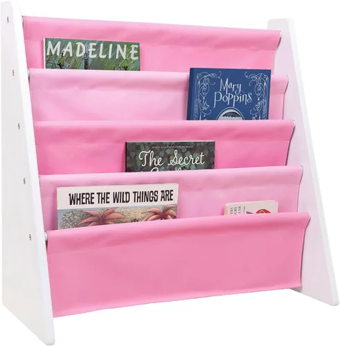 Miniatura 7 de Wildkin estantería de lona para niños y niñas, diseño de madera con cuatro estantes de tela, mantén las habitaciones, salas de juegos y aulas