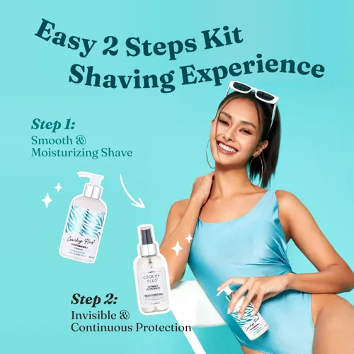 Miniatura 2 de Kit completo de afeitado íntimo IntiMD Coochy Plus - Coco Allure y humectante calmante de protección después del afeitado orgánico - Fórmula
