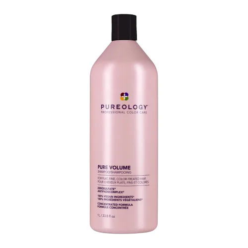 Miniatura 2 de Pureology Champú Pure Volume - Mejora el volumen y el movimiento, champú ligero para cabello fino, plano, teñido y sin sulfatos y vegano