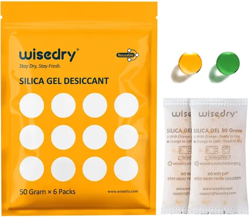 Miniatura 9 de wisedry Paquetes de gel de sílice recargables de 0.71 oz [12 paquetes] para microondas que se reactivan rápidamente en paquetes desecantes