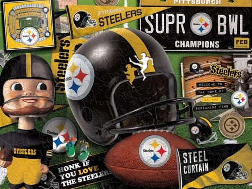 Miniatura 11 de YouTheFan Rompecabezas de madera de la serie Retro de la NFL, 17.75 x 13.25 pulgadas, 333 piezas