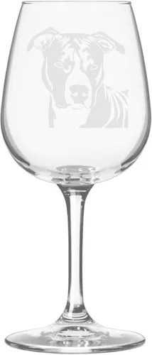 Miniatura 388 de Copa de vino de 12.75 onzas con diseño de perro grabado