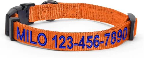 Miniatura 13 de Collar para mascotas Pawtitas, de 6 pies, suave, ajustable, color sólido, de nailon. El collar y arnés a juego para perros y cachorros, se venden