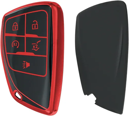 Miniatura 4 de Funda protectora para llavero Chevrolet de TPU, compatible con GMC Silverado 1500 Sierra 2023 2024 2025, 2500HD 3500HD, llave inteligente remota