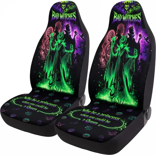 Miniatura 33 de GENANY Horror Nightmare Skellington - 2 fundas de asiento delantero para automóvil, camión, SUV, regalos de Navidad, funda de asiento de cubo