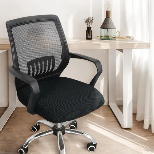 Miniatura 2 de Sunnyway Funda elástica para asiento de silla de oficina, funda elástica para silla con correas de amarre, funda para silla de comedor, lavable a