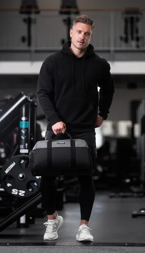 Miniatura 2 de Fitgriff Bolsa de gimnasio V2 para hombres y mujeres con compartimento para zapatos y artículos húmedos, bolsa de lona para viajes, deportes