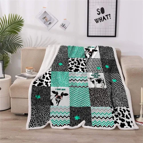 Miniatura 3 de Manta con estampado de vaca, decoración de vaca, manta para niñas y mujeres, regalo de Navidad, San Valentín, cumpleaños, manta suave y linda