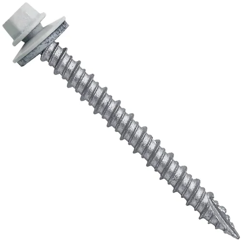 Brite - Tornillos para techos de metal blanco (10 x 2 unidades), cabezal de arandela hexagonal, arranque automático/roscado, arandela EPDM, 3 x 250