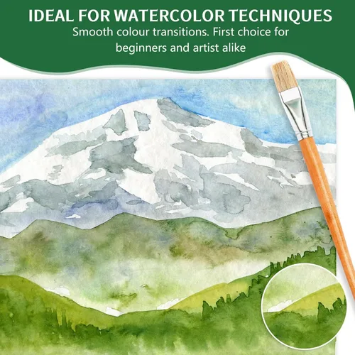 Miniatura 5 de Koncci Papel de acuarela A4, almohadilla de papel de color de agua de prensa en frío, 140 libras/300 gsm, 8.3 x 11.7 pulgadas, encuadernado