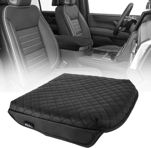 Cubierta de consola central para Chevy Silverado y GMC Sierra, accesorios 2019-2025, caja de reposabrazos de microfibra impermeable y cuero,