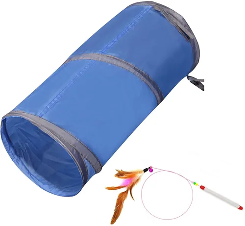 Miniatura 15 de iCAGY Túnel interactivo para gatos de interior, juguetes de túnel de conejo, juguetes para mascotas, túneles de juego para gatos, gatitos, conejos
