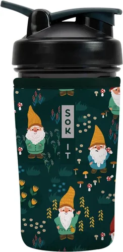 Miniatura 6 de Sok It BotlSok Botella Mezcladora de Proteínas con Funda Aislante de Neopreno (Floral Abstracto, Se Ajusta a Mezcladoras de 24oz)