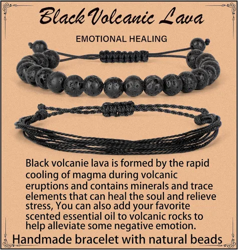 Miniatura 70 de LPBeads Pulsera de piedra natural hecha a mano de tamaño ajustable