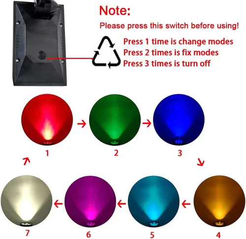 Miniatura 3 de Luces solares de color para exteriores, impermeables, 7 LED que cambian de color, focos solares para patio, jardín, patio, césped, 2 fotos