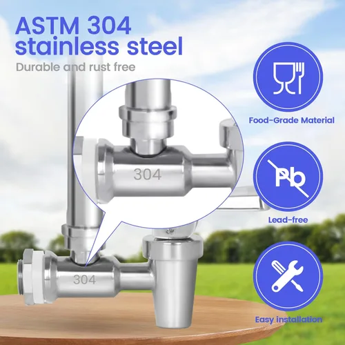 Miniatura 5 de Espiga de vidrio de visión de acero inoxidable 304, compatible con Berkey, Purewell, ProOne, Waterdrop y otros sistemas de filtración de agua