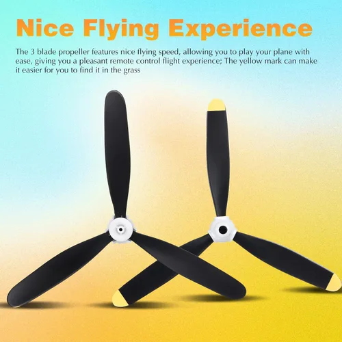 Miniatura 4 de Jenaai 3 juegos de hélice de avión RC de 3 palas compatibles con F4U 761-8 761-9 761-16 T28 P47 Fighter Control remoto, avión controlado por radio