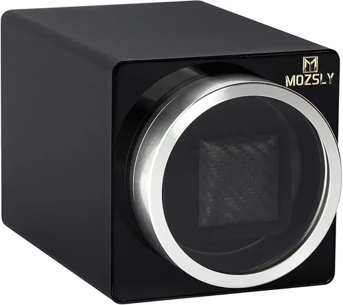 Miniatura 7 de MOZSLY Reloj Winder para Relojes Automáticos 12 Modo de Rotación con Bastante Motor Metal