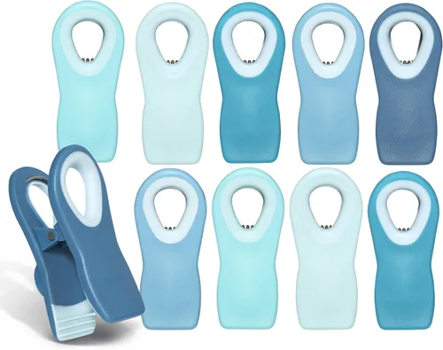 Miniatura 50 de COOK WITH COLOR Clips para bolsas de chips con imán para almacenamiento de alimentos con agarre hermético para bolsas de pan, bolsas de aperitivos