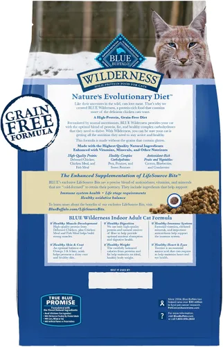 Miniatura 2 de Blue Buffalo Wilderness Nature's Evolutionary Diet - Alimento seco natural sin granos con alto contenido de proteínas, para gatos adultos, pollo