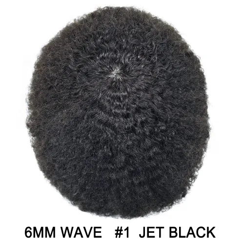 Miniatura 2 de Unidad de cabello humano para hombres negros, rizado afro brasileño, sistema de reemplazo de cabello para hombres afroamericanos afroamericanos