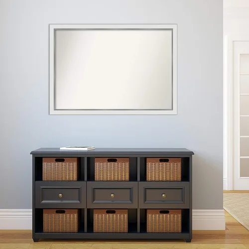 Miniatura 882 de Amanti Art Espejo personalizado, espejo estrecho de baño de oro blanco, espejo de pared o espejo de tocador de baño sobre el fregadero