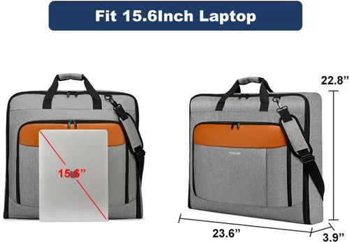 Miniatura 4 de Bolsa de viaje grande de viaje para hombres de 40 pulgadas, 3 bolsas de ropa para viajes de negocios, maletas colgantes 2 en 1 para viajes, bolsa